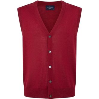 Hackett Truien & Vesten, Heren, Rood, XL, Wol, Merino Wollen Vest