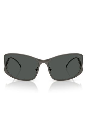 Diesel 65mm Pillow Sunglasses in Matte Gun Metal /Dark Grey at Nordstrom