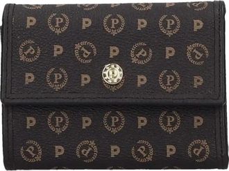 Pollini Mini portemonnee met flap in Heritage print - Dames - Portefeuilles - Zwart - ONE Size - Accessoires