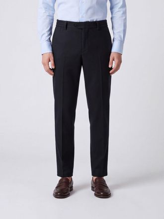Pantaloni Torino Straight Fit Pleated Wool and Cashmere Tailored Trousers