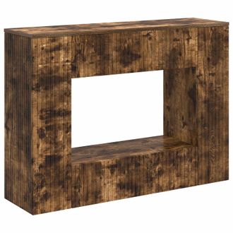 vidaXL Mesa Consola Rayado Roble Ahumado 101 X 29 X 74 Cm Vidaxl