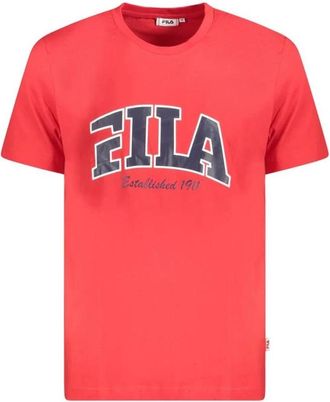 Fila Gedurfd Logo Grafisch T-shirt - Heren - T-shirts - Rood - S - Katoen - Tops