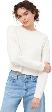 Richer Poorer Inc. The Relaxed Crop Long Sleeve Tee in Bone at Nordstrom, Size X-Large