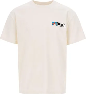 Rhude Oversized Ribbed Neckline Cotton Jersey T-Shirt