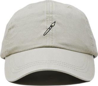 Dalix Paint Brush Dad Cap in Washed Stone White at Nordstrom