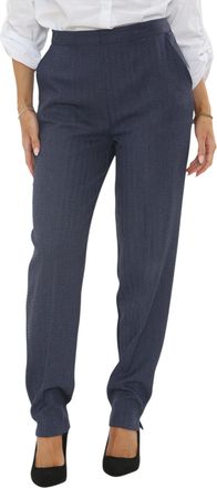 Reevè Smart Fit Winter Herringbone Half Elasticated Waist Pull On Work Trousers Women Activewear, Soft & Breathable Fabric Womens Trousers, Size 8-24 (14, R