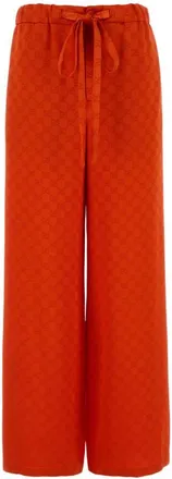 Gucci Orange satin pyjama pant