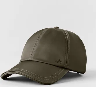 Alo | Satin Off-Duty Cap in Olive Tree Green