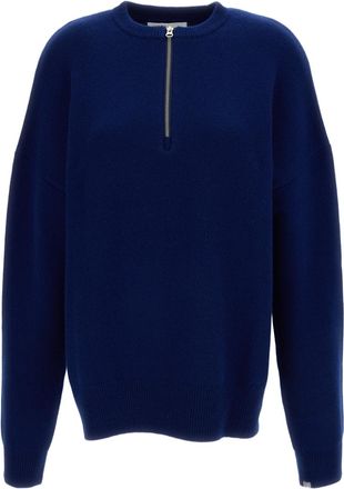 Extreme Cashmere Blue Like Cashmere-Blend Zip-Up Sweater