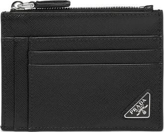Prada Saffiano Leather Card Holder With Zip Accessories