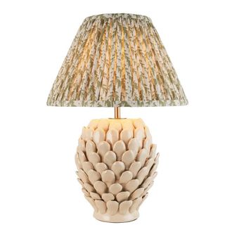 Netlighting Layered Leaf Table Lamp Ivory 30cm B22 Herb Garden Green in Beige