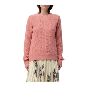 Etro Round-neck Knitwear, female, Pink, XS, Crew Neck Knit Jumper