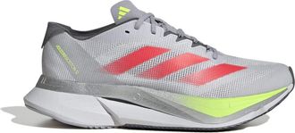 adidas Womens Adizero Boston 12 Road Running Shoes in Grey/Red/Lmn - Size UK 4