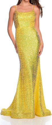 Dave & Johnny Dreamy Prom Dress In Yellow