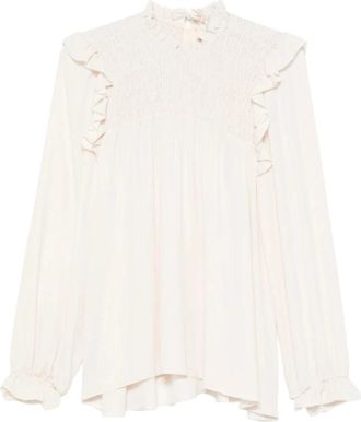 Forte_Forte Top Forte Forte - Dames - Blouses - Beige - S - Overhemden