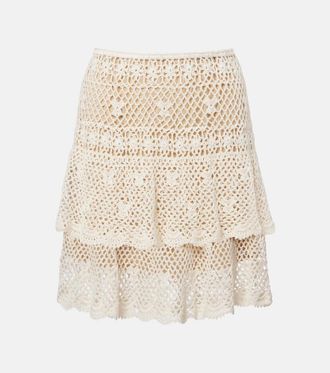 Anna Kosturova Minifalda Florence de croch&eacute; de algod&oacute;n