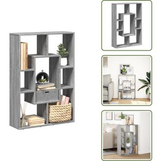 vidaXL Libreria con scomparti - vidaXL Libreria Grigio Sonoma 63x20x90 cm in Truciolato - Libreria per soggiorno