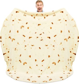 Zulay Kitchen Giant Double Sided Tortilla Blanket 80inches - Novelty Big Tortilla Blanket for Adult and Kids