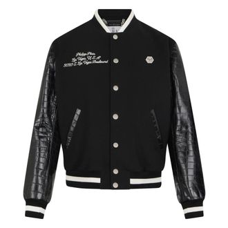 Philipp Plein Heren, Jassen, Zwart, Maat: L Wol