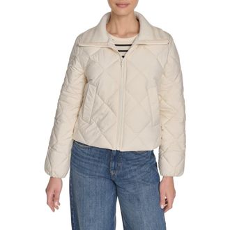 Champion Diamond Quilted Shawl Collar Jacket in Off White at Nordstrom Rack, Size Medium
