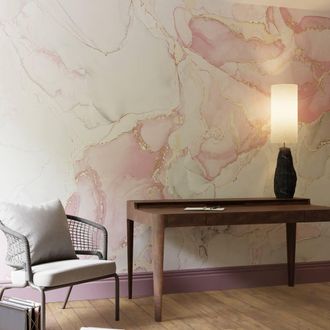 Superfresco Easy Agate Marble Pink Print To Order 3m x 2.8m Mural