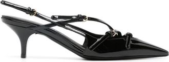 Miu Miu Patent Leather Slingbacks With Buckles Shoes