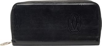 Cartier Black Patent Leather Long Wallet (Bi-Fold) (Pre-Owned)