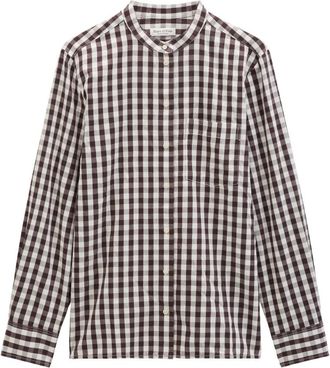 Marc O'Polo Blouse met opstaande kraag en ruitjes - Dames - Overhemden - Veelkleurig - L - Katoen - Overhemden