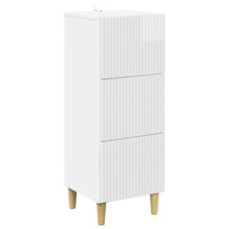 vidaXL Cajonera Brillante 33 X 34,5 X 90 Cm Madera De Ingenier&iacute;a Vidaxl