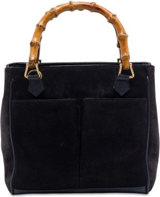 Gucci Pre-owned Gucci Suede Bamboo Satchel Ladies UMALAND7TAL4EI2C