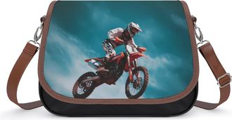 Generic Motocross Dirt Bike Fashion Womens Crossbody Bags Novelty Handbag Shoulder Bag Purse