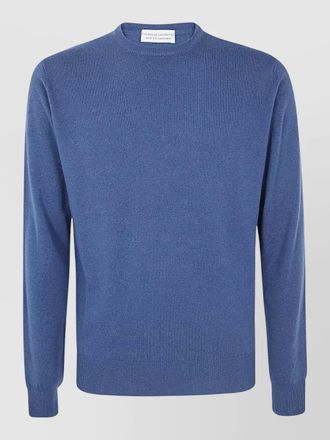 FILIPPO DE LAURENTIIS wool silk cashmere fine-knit crew-neck jumper
