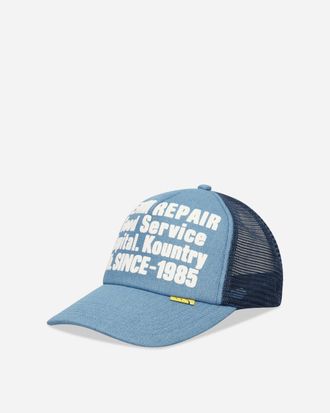 KAPITAL Denim Repair Service Denim Track Cap Navy