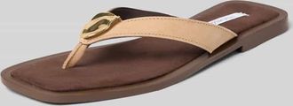 Steve Madden Zehentrenner aus Leder mit Blockabsatz Modell MEIRA in Sand, Gr&ouml;&szlig;e 36