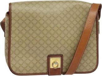 Celine Pre-owned Leather celine-bags - Dames - Vintage Schoudertas - Beige - ONE Size - Leer - Vintage