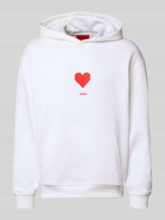 HUGO BOSS Regular Fit Hoodie aus reiner Baumwolle Modell DALENTINOS in Weiss, Gr&ouml;&szlig;e XXL