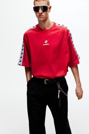 H&M Oversized Cotton T-shirt in Red/lotto at Nordstrom, Size Xx-Large