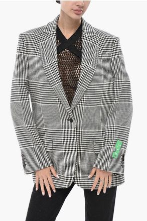 Off-white FORMAL Blazer TOMBOY with Houndstooth Pattern size 40