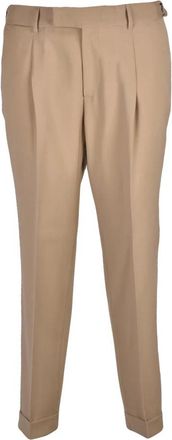 Paoloni Classico Pantalon de Costume - Heren - Nette broeken - Beige - 2XL - Wol - Broeken