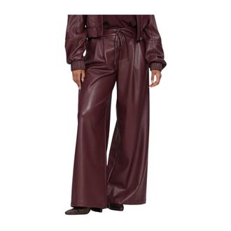 Amaya Amsterdam Broeken, Dames, Rood, XL, Leer, Thorne Pants