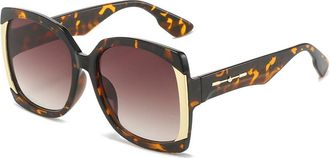 Generic Popular Sunglasses For Women Men Gradient Frame Vintage Luxury Purple Shades UV400 Female Green Sun Glasses,leopard,o 2026