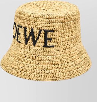 Loewe raffia bucket hat wide brim design