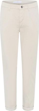 M.A.C Ivory Chino Turn Up Broek - Dames - Chinos - Beige - 2XL - Broeken