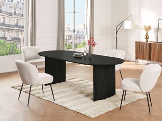 Vente-Unique Tavolo da pranzo 8 coperti in Legno di mango Nero - BALIMELA