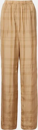 Frankie Shop Baxter checked twill wide-leg pants