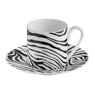 Roberto Cavalli Coffee Cup & Saucer with Luxury Box in Zebrage at Nordstrom