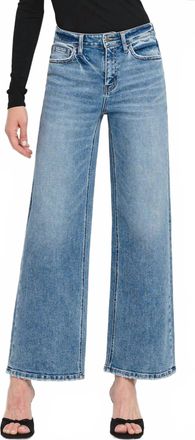Flying Monkey High Rise Wide Leg Jeans In Elbe River