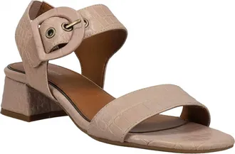 Easy Spirit Womens Block Heel Ankle Strap Sandals In Dark Natural