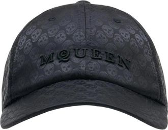 Alexander McQueen Skull Print Baseball Cap - Heren - Petten - Zwart - ONE Size - Accessoires