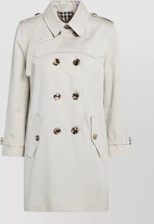 Burberry trench coat double breasted belted cuffs